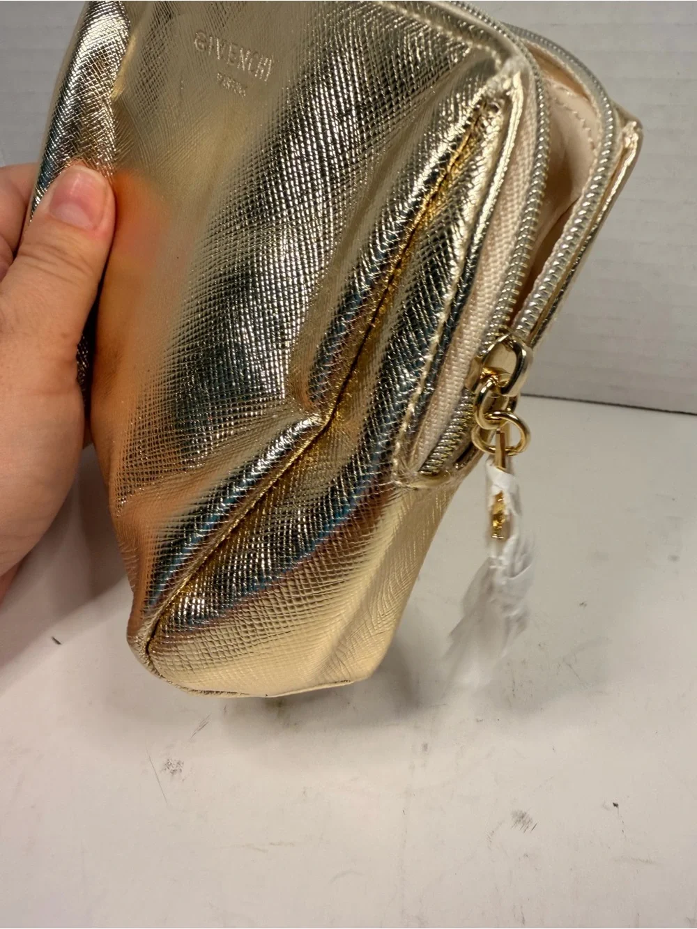 Givenchy Parfums Metallic Gold Cosmetic Makeup Pouch
